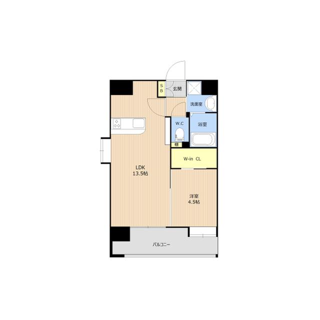 GLC水前寺(1LDK/14階)の間取り写真