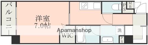 ラ・シック神水Ⅱ(1K/3階)の間取り写真