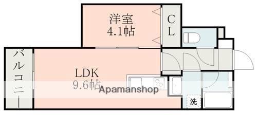 RIO光の森北(1LDK/2階)の間取り写真