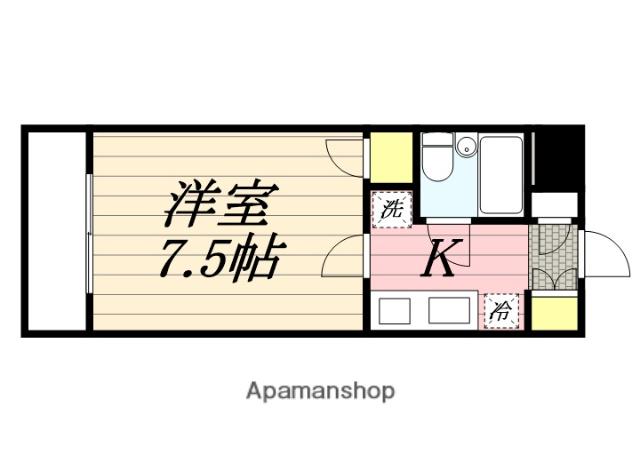 プレアール新大江(1K/2階)の間取り写真