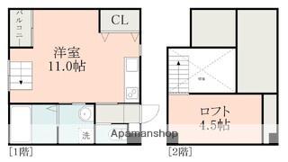 FILER(ワンルーム/2階)の間取り写真