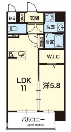 CROIREⅡ(1LDK/5階)の間取り写真