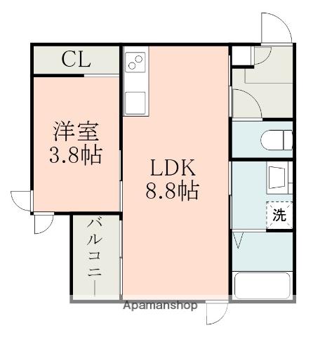 REGALEST肥後大津駅(1LDK/1階)の間取り写真