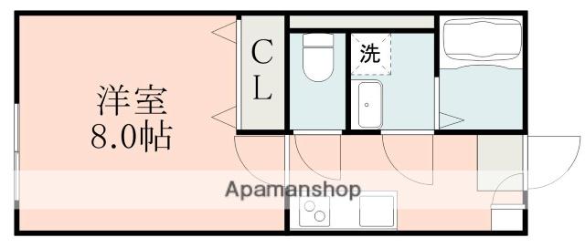 グローリー菊陽(1K/1階)の間取り写真