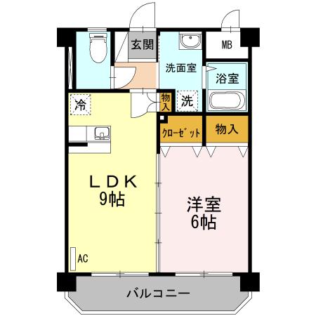 チェリーブラッサム(1LDK/1階)の間取り写真