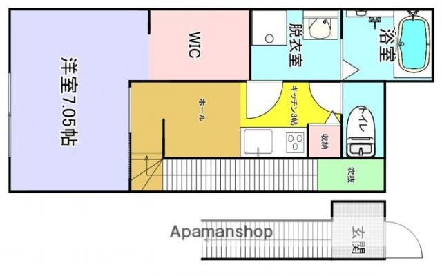 シャイン大津(1K/2階)の間取り写真