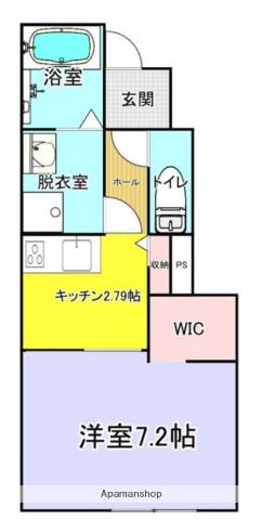 シャイン大津(1K/1階)の間取り写真