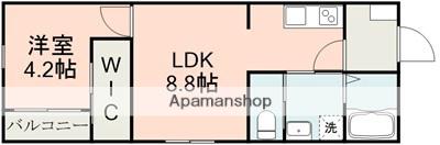 CASAGARDEN戸島(1LDK/2階)の間取り写真