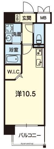 BUFFETT AMB(ワンルーム/8階)の間取り写真