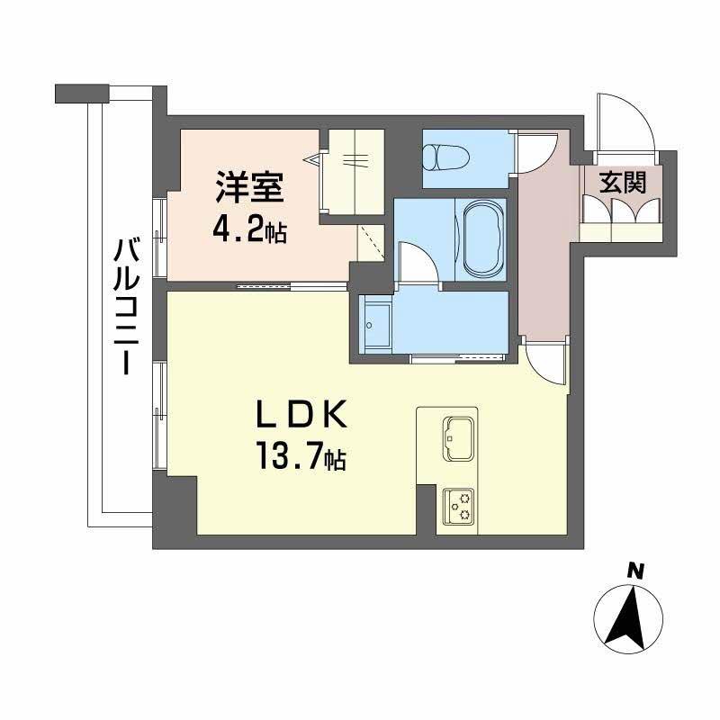 MAISON DE ASHLEY(1LDK/3階)の間取り写真