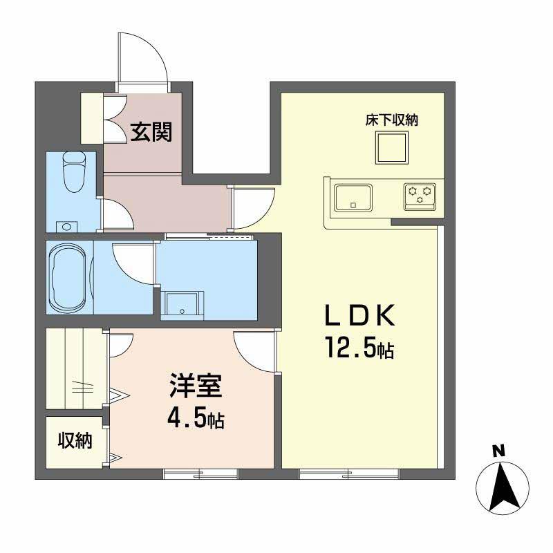K&MフォレストガーデンⅡ(1LDK/1階)の間取り写真