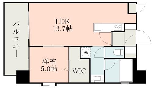 エル・セレーノ光の森レジデンス(1LDK/3階)の間取り写真