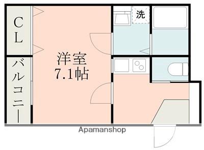 サイエンス吉富(1K/1階)の間取り写真