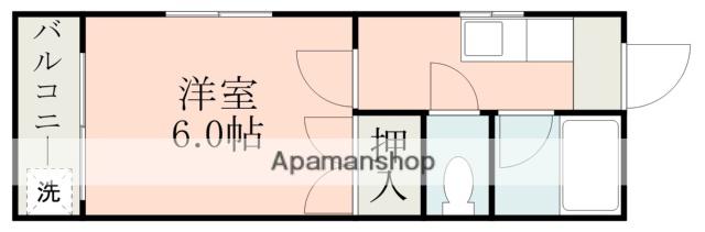 レジデンス渡鹿 A棟(1K/3階)の間取り写真