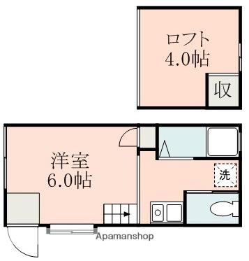 ティアナ月出(ワンルーム/1階)の間取り写真