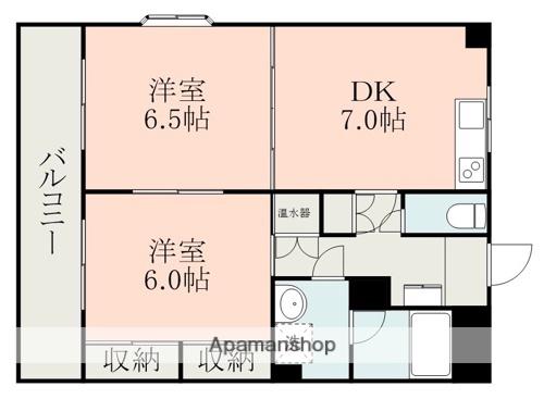 ハーブヒル(2DK/2階)の間取り写真