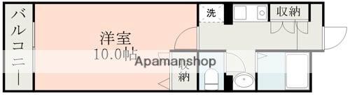 マーカス新大江(1K/4階)の間取り写真