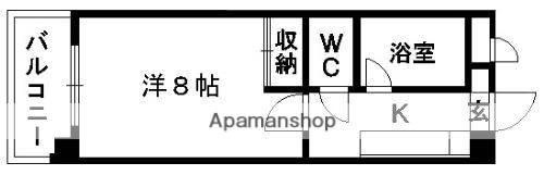 アビテ水前寺(1K/3階)の間取り写真