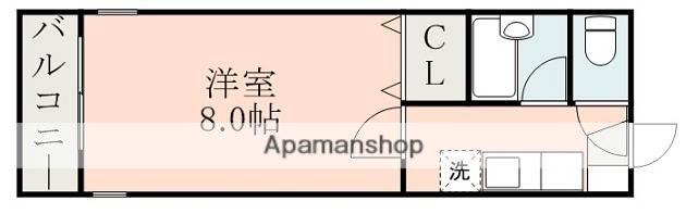 アルミザールⅡ(1K/1階)の間取り写真