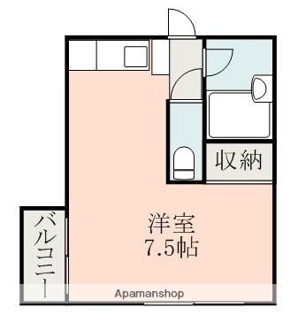 B-FLAT(ワンルーム/3階)の間取り写真
