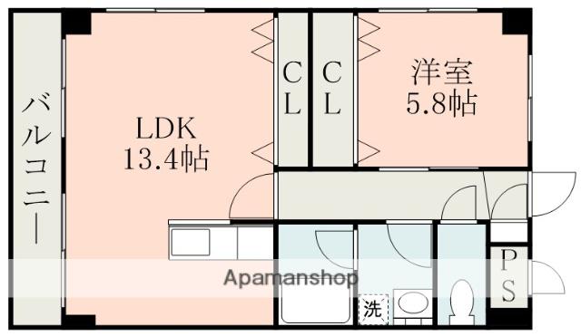 メゾン・ロアジス(1LDK/3階)の間取り写真