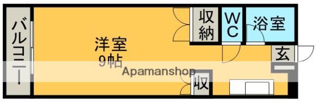 シャリエ九品寺(ワンルーム/2階)の間取り写真