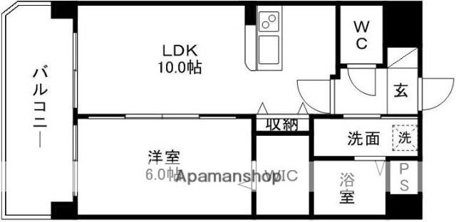 デュアラス・ファースト(1LDK/1階)の間取り写真