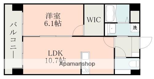 ミリーサ菊陽(1LDK/6階)の間取り写真