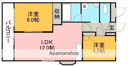 アーバンコンフォート(2LDK/3階)の間取り写真