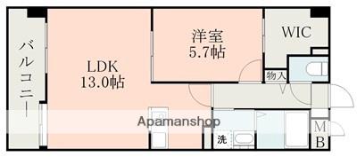 モルトヴィヴァーチェ(1LDK/6階)の間取り写真