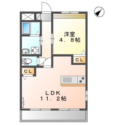 アーバンライフ12(1LDK/2階)の間取り写真