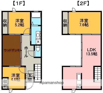 パストガーデンみずき台E(3LDK/1階)の間取り写真