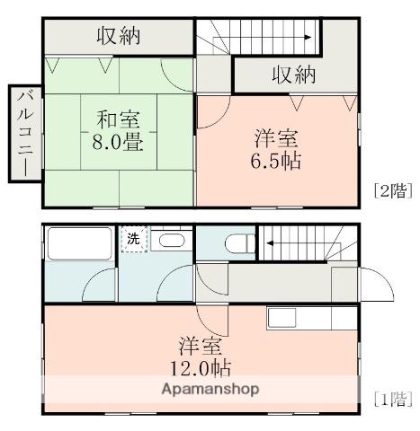 ハミングコート本田(2LDK/1階)の間取り写真