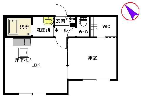 エスポワールⅠ番館(1LDK/1階)の間取り写真