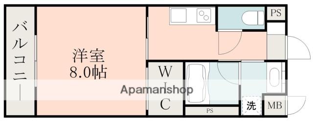 ラ・シック大津北(1K/5階)の間取り写真