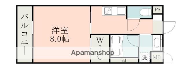 ラ・シック大津北(1K/1階)の間取り写真