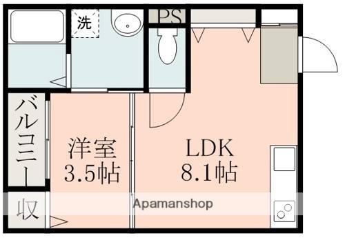 AGRESTE(1LDK/1階)の間取り写真