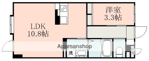 MAJOR光の森駅前(1LDK/2階)の間取り写真