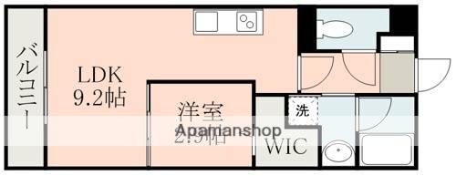 ラ・シック大津グランドヒルズサウス(1LDK/2階)の間取り写真