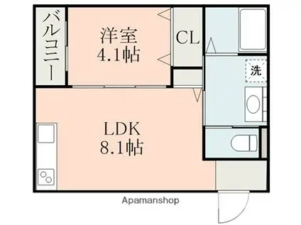 GRAND CRU CLASSE大津(1LDK/1階)の間取り写真