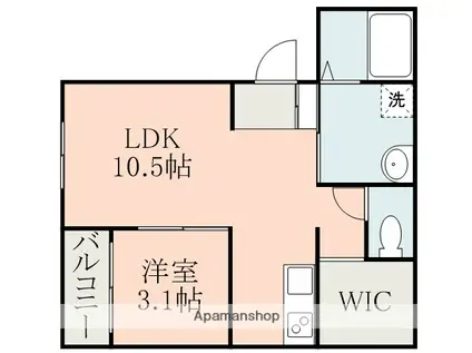 MAJOR大津Ⅱ(1LDK/2階)の間取り写真