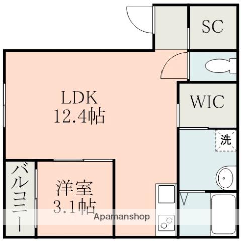 MAJOR大津(1LDK/2階)の間取り写真