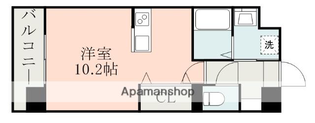 LINABELL(ワンルーム/9階)の間取り写真