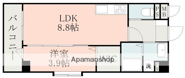フォーエス武蔵ヶ丘北ノース(1LDK/5階)の間取り写真