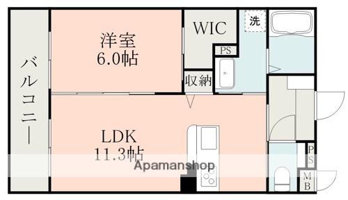 グラン菊池(1LDK/3階)の間取り写真