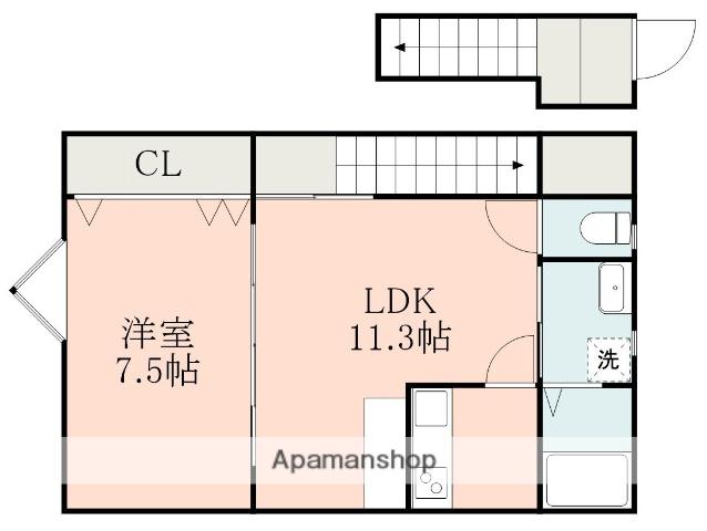YOSHITOMI BASE(1LDK/1階)の間取り写真