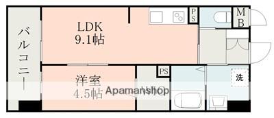 AVANCE菊陽(1LDK/5階)の間取り写真