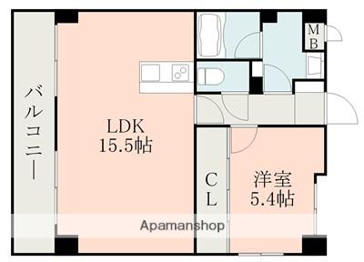 テクノマンション大津Ⅱ(1LDK/3階)の間取り写真