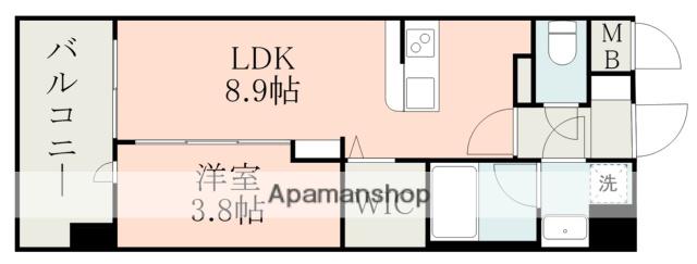 大津331BLD(1LDK/5階)の間取り写真