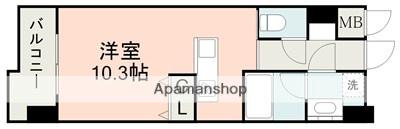 ラ・シック光の森(ワンルーム/6階)の間取り写真